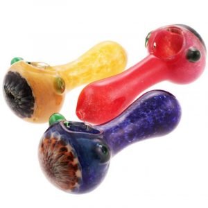 10cm coloured Glass Pipe