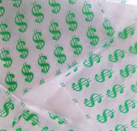 Dollar Sign baggies 50 x 50mm