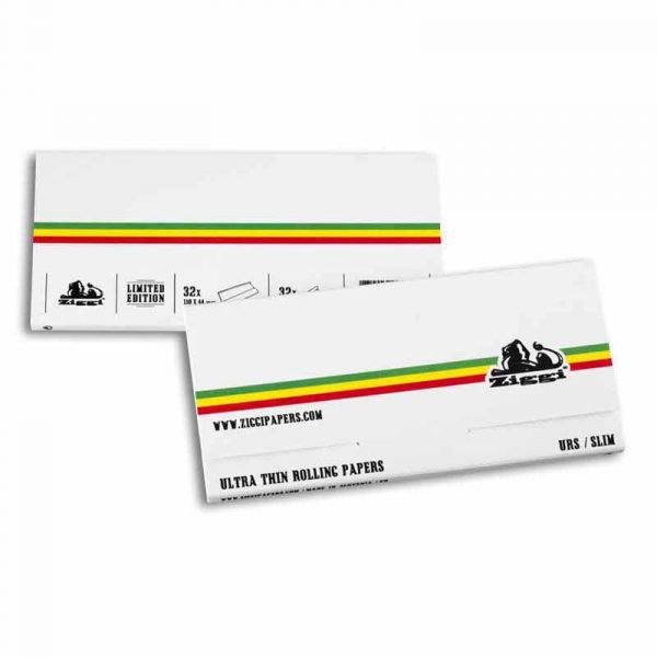 URS Slim UT White with Rasta Stripes