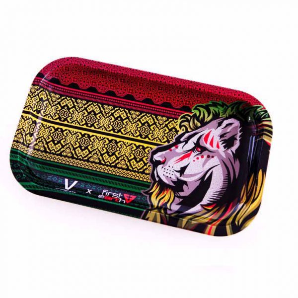 Rasta Lion Medium Metal Rolling Tray