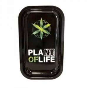 Plant of Life Black Rolling Tray Medium