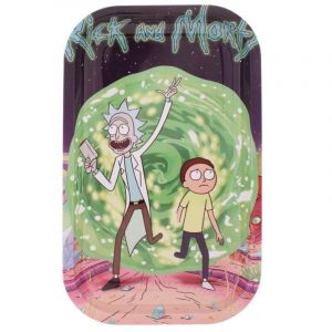 Rick & Morty Metal Rolling Tray Green