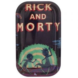 Rick & Morty Metal Rolling Tray Black