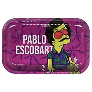 420 Rasta Metal Rolling Tray Small 420 Rasta Metal Rolling Tray Small