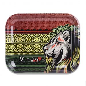 Rasta Lion Metal Rolling Tray Small Rasta Lion Metal Rolling Tray Small