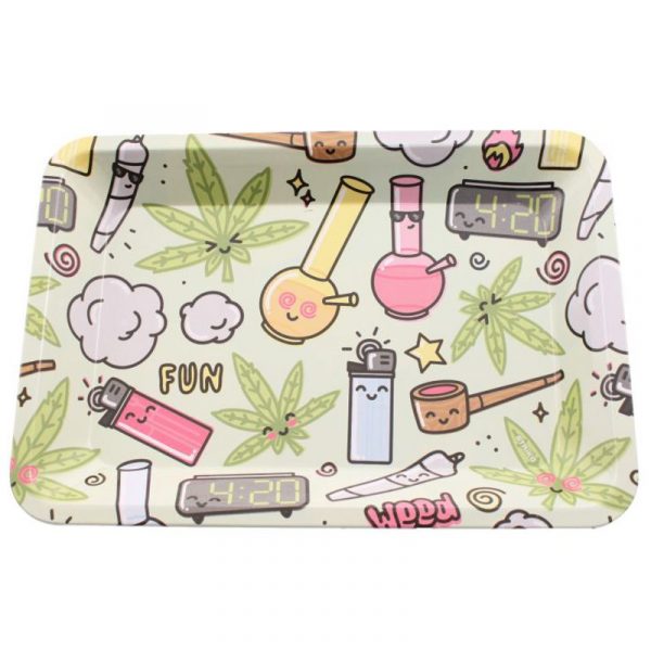 Weed Fun Metal Rolling Tray Small