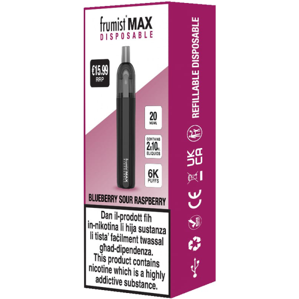 Frumist MAX Blueberry Sour Raspberry - 6000 Puffs