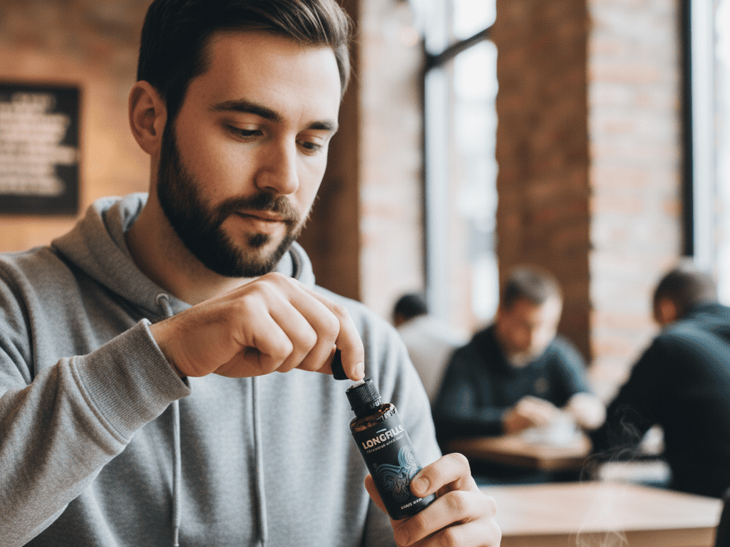 guy using longfill eliquid