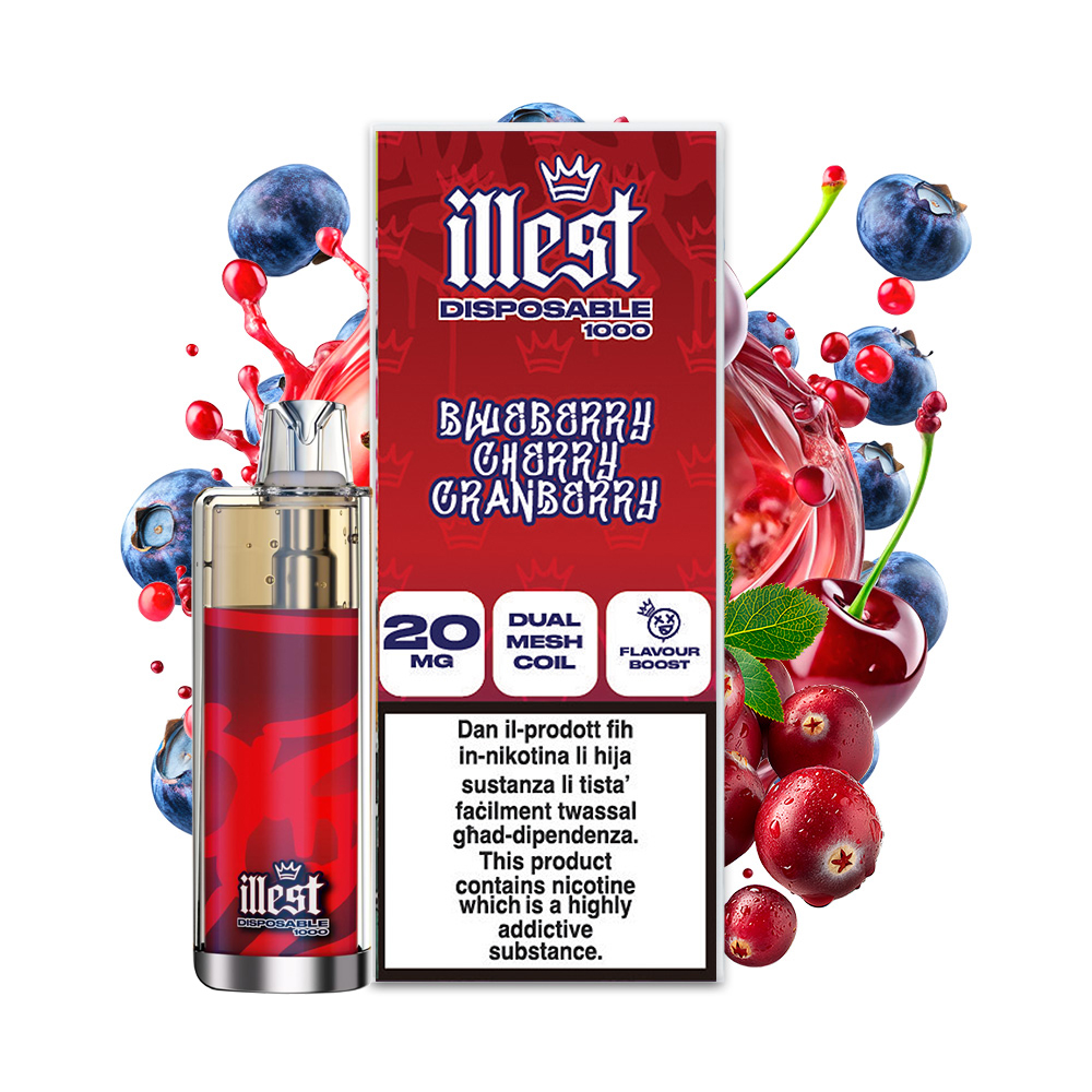 Illest 1k Disposable Blueberry Cherry Cranberry Illest 1k Disposable Blueberry Cherry Cranberry